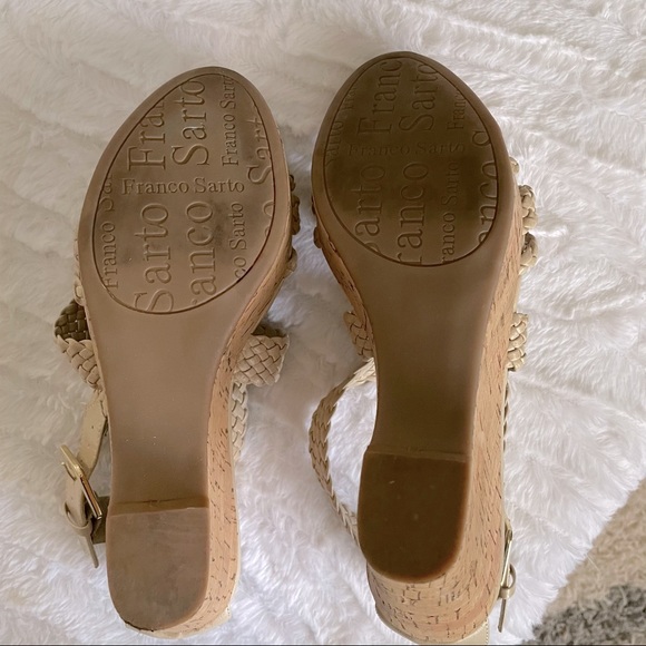 Franco Sarto Galli Braided Cork Wedges - Picture 6 of 6